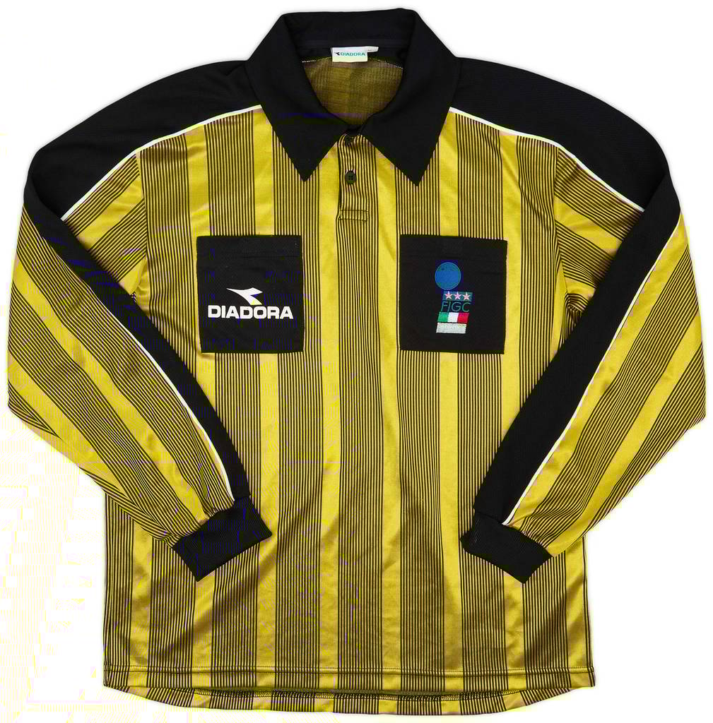 1999-00 Italy FIGC Diadora Referee L/S Shirt - 7/10 - (XL)
