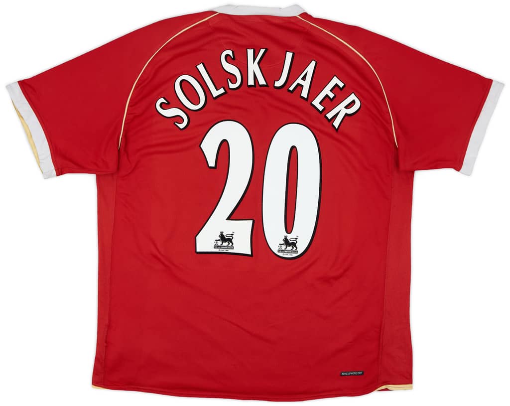 2006-07 Manchester United Home Shirt Solskjaer #20 - 5/10 - (XL)