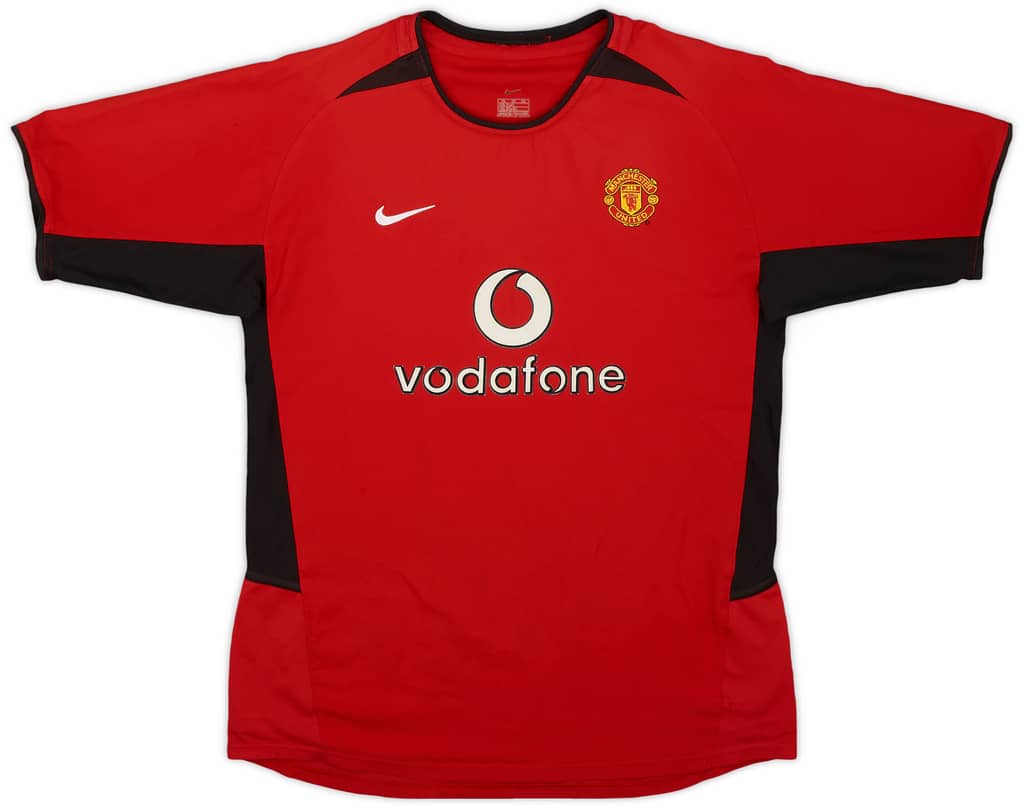 2002-04 Manchester United Home Shirt - 8/10 - (XL.Boys)