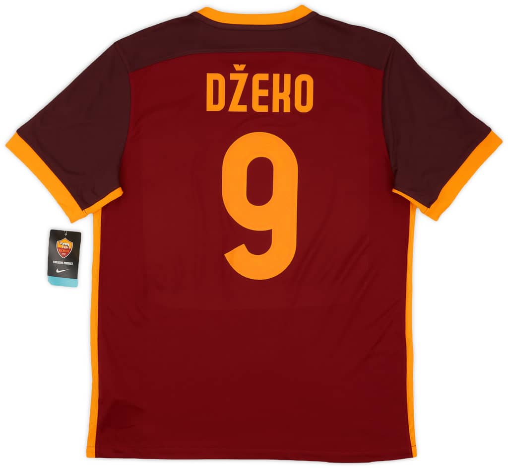 2015-16 Roma Home Shirt Dzeko #9 (L)