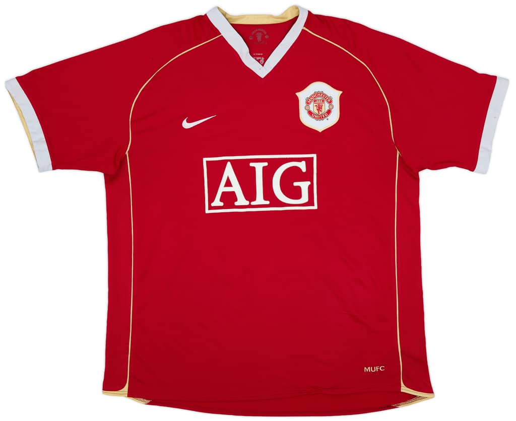 2006-07 Manchester United Home Shirt Solskjaer #20 - 5/10 - (XL)