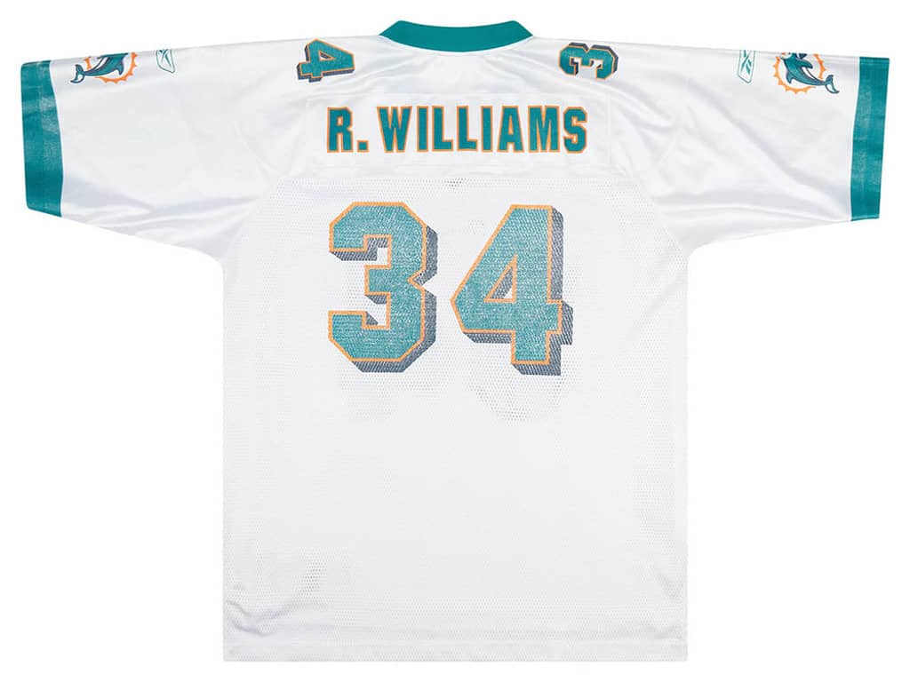 2005 Miami Dolphins R. Williams #34 Reebok On Field Jersey (Away) L