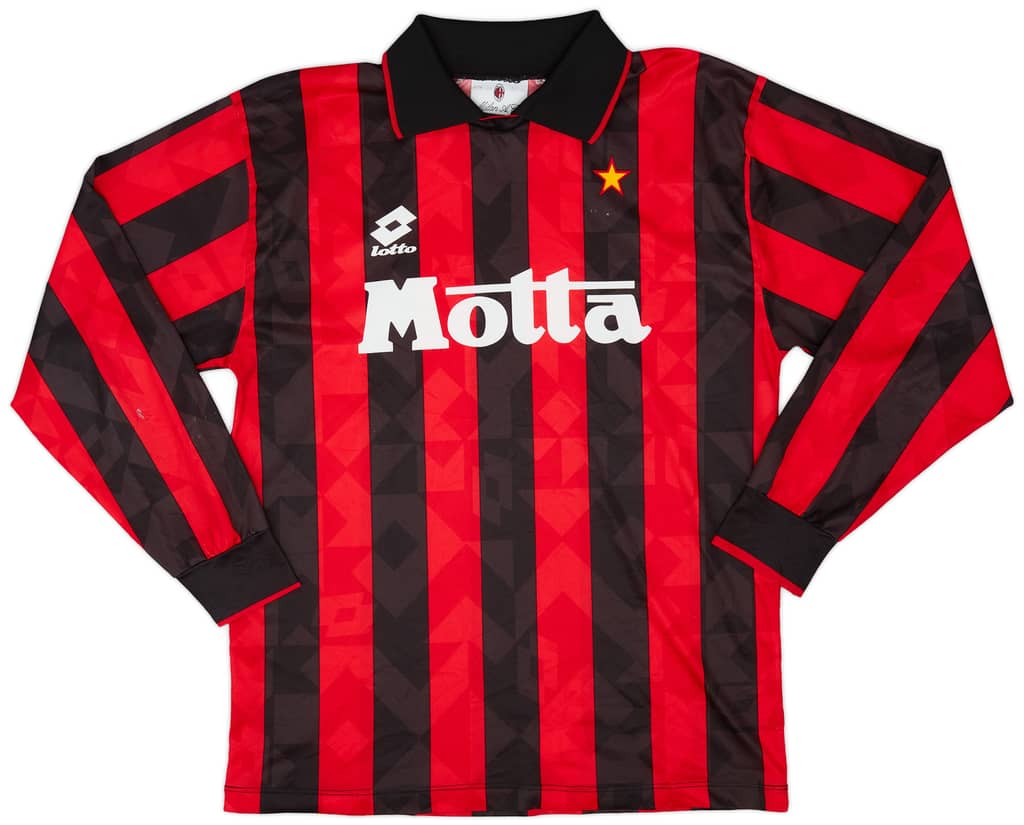 1993-94 AC Milan Home L/S Shirt - 5/10 - (M)