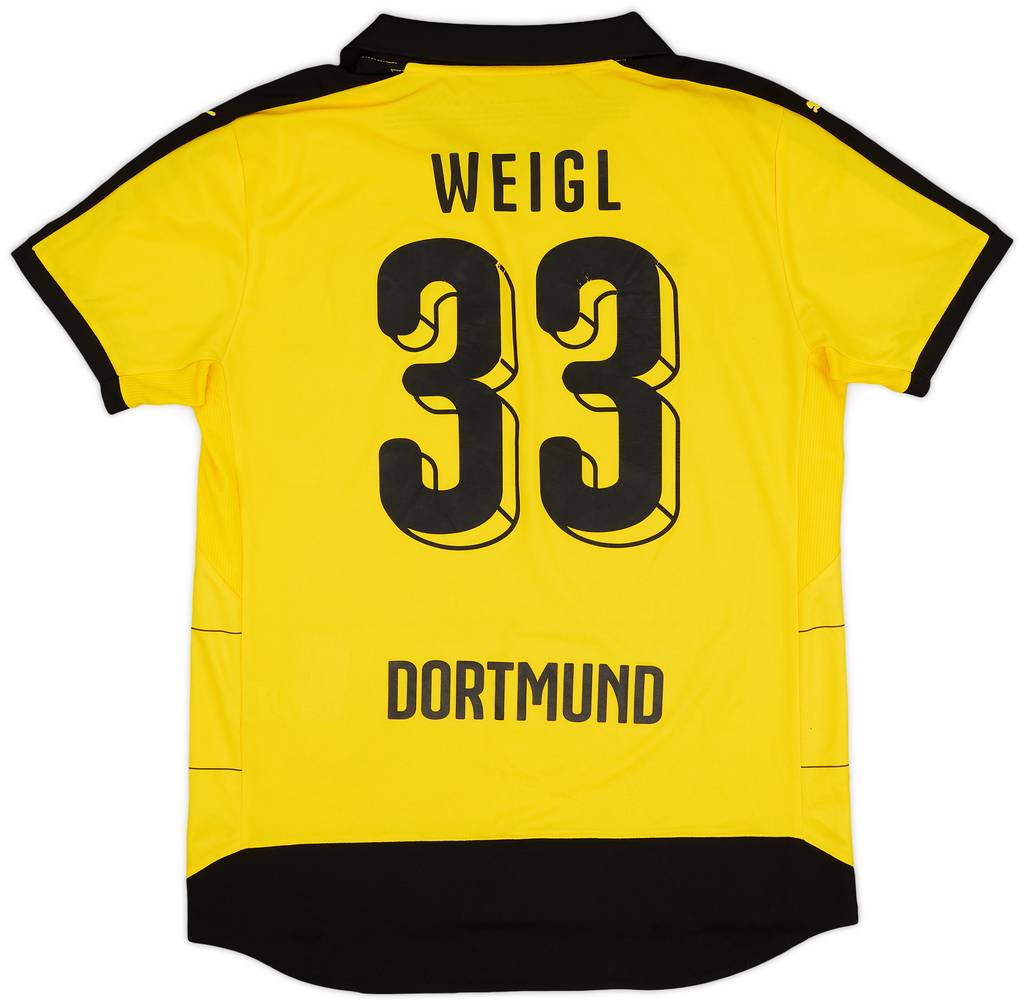 2015-16 Borussia Dortmund Home Shirt Weigl #33 - 6/10 - (L)