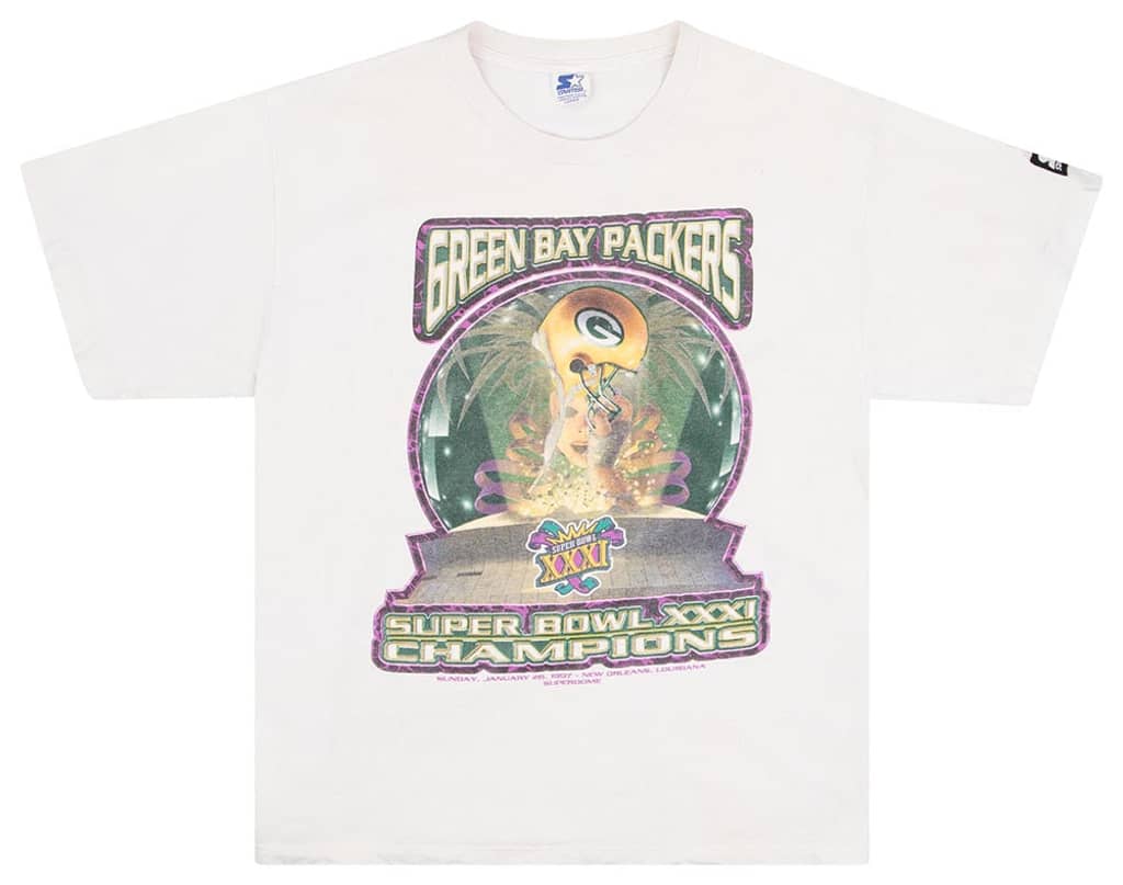 1997 Green Bay Packers Super Bowl XXXI Champions Starter Tee L