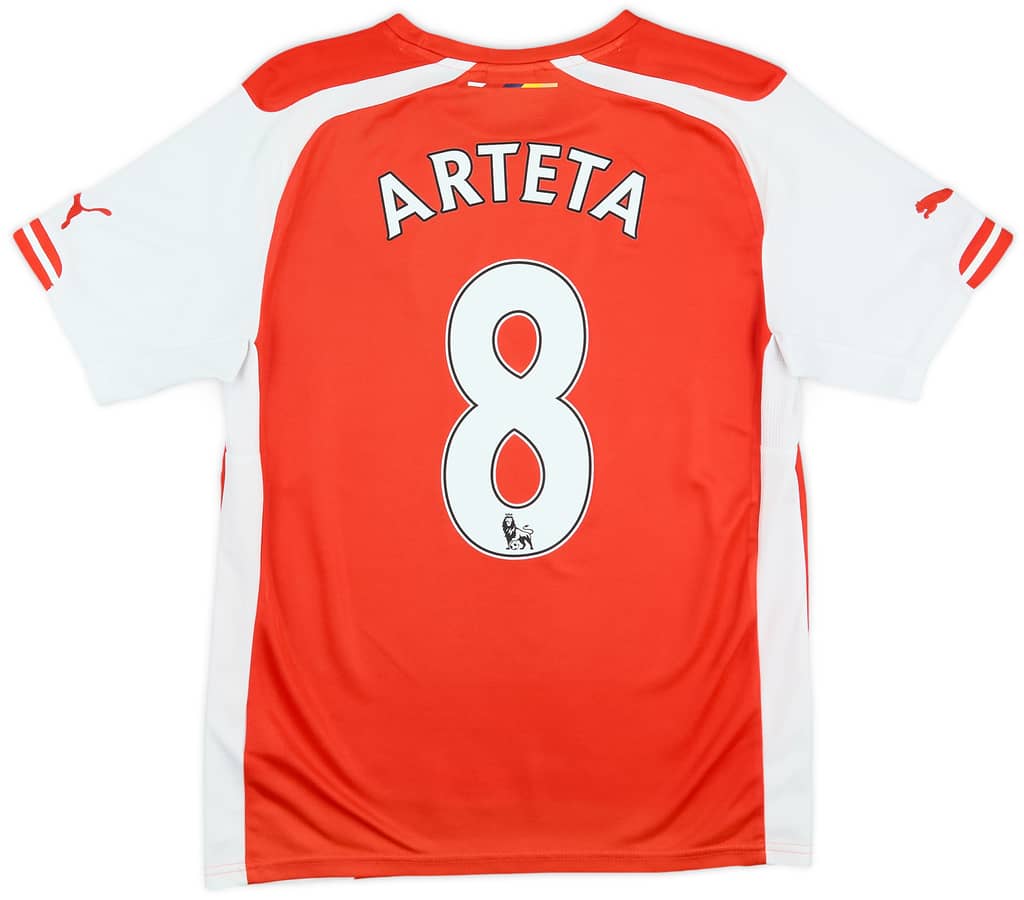 2014-15 Arsenal Home Shirt Arteta #8 - 7/10 - (S)