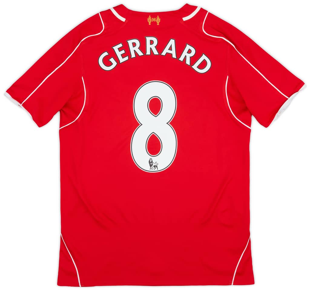 2014-15 Liverpool Home Shirt Gerrard #8 - 6/10 - (S)
