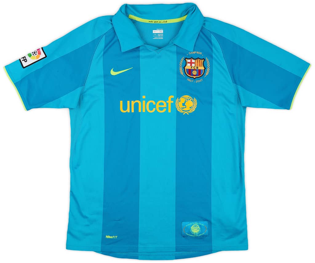 2007-09 Barcelona Away Shirt - 8/10 - (XL.Boys)