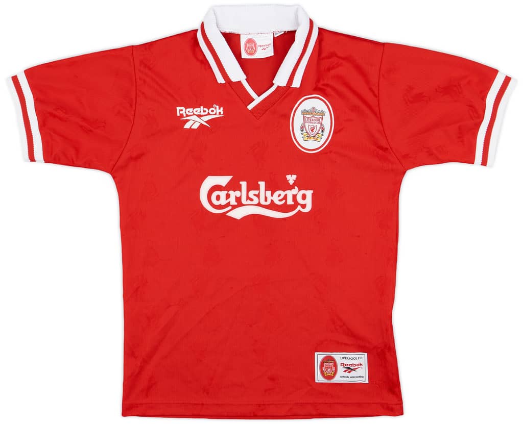 1996-98 Liverpool Home Shirt - 8/10 - (M.Boys)
