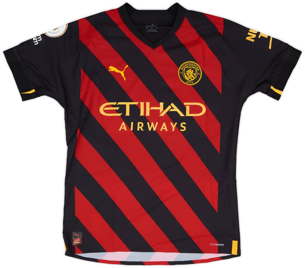 2022-23 Manchester City Match Issue Away Shirt Edozie #53