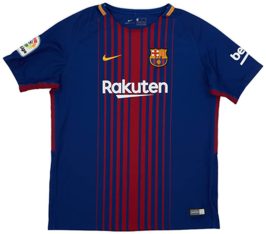 2017-18 Barcelona Home Shirt - 8/10 - (XL.Boys)