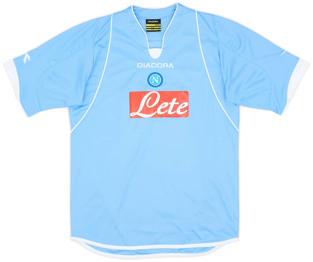 2007-08 Napoli Home Shirt - 8/10 - (XL.Boys)