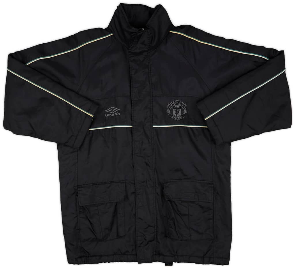 2000-01 Manchester United Umbro Padded Bench Coat - 7/10 - (L)