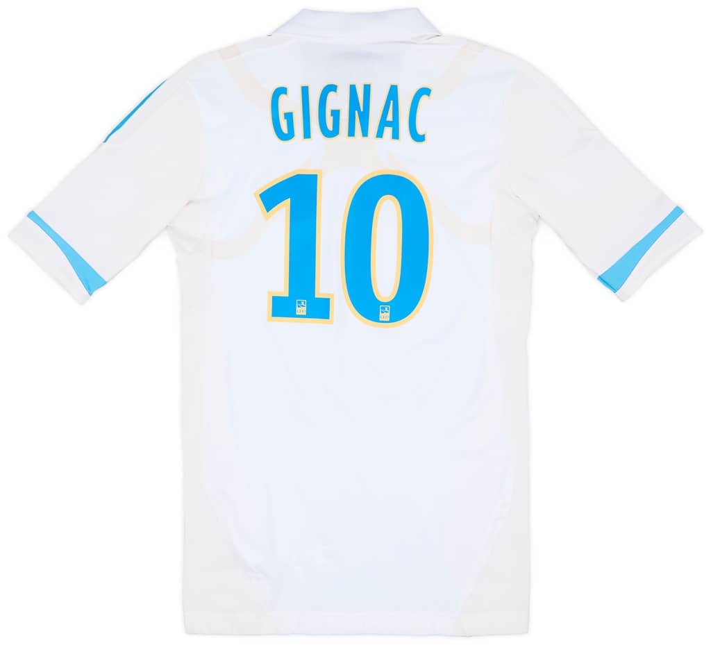 2011-12 Olympique Marseille Player Issue TechFit Home Shirt Gignac #10 - 9/10 - (L)