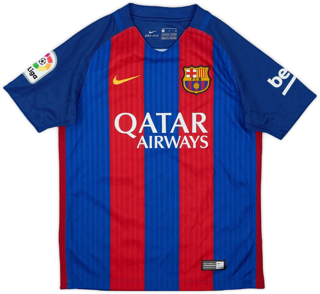 2016-17 Barcelona Home Shirt - 9/10 - (S.Boys)
