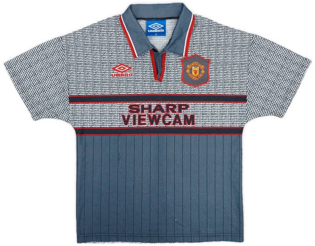 1995-96 Manchester United Away Shirt - 6/10 - (L.Boys)