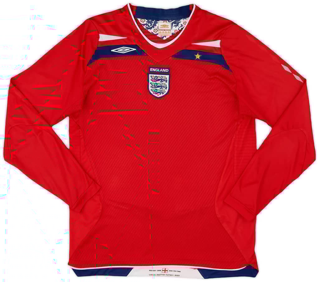 2008-10 England Away L/S Shirt - 8/10 - (XL.Boys)