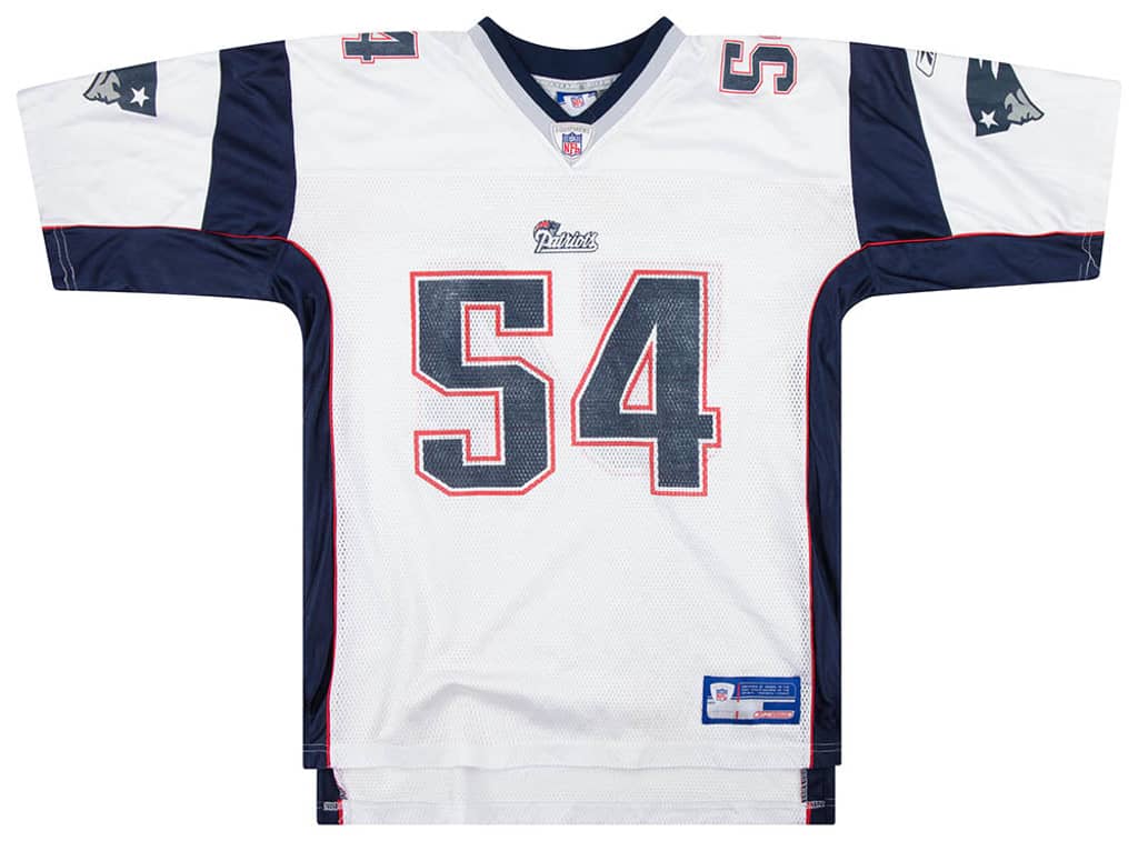 2002-04 New England Patriots Bruschi #54 Reebok On Field Jersey (Away) L