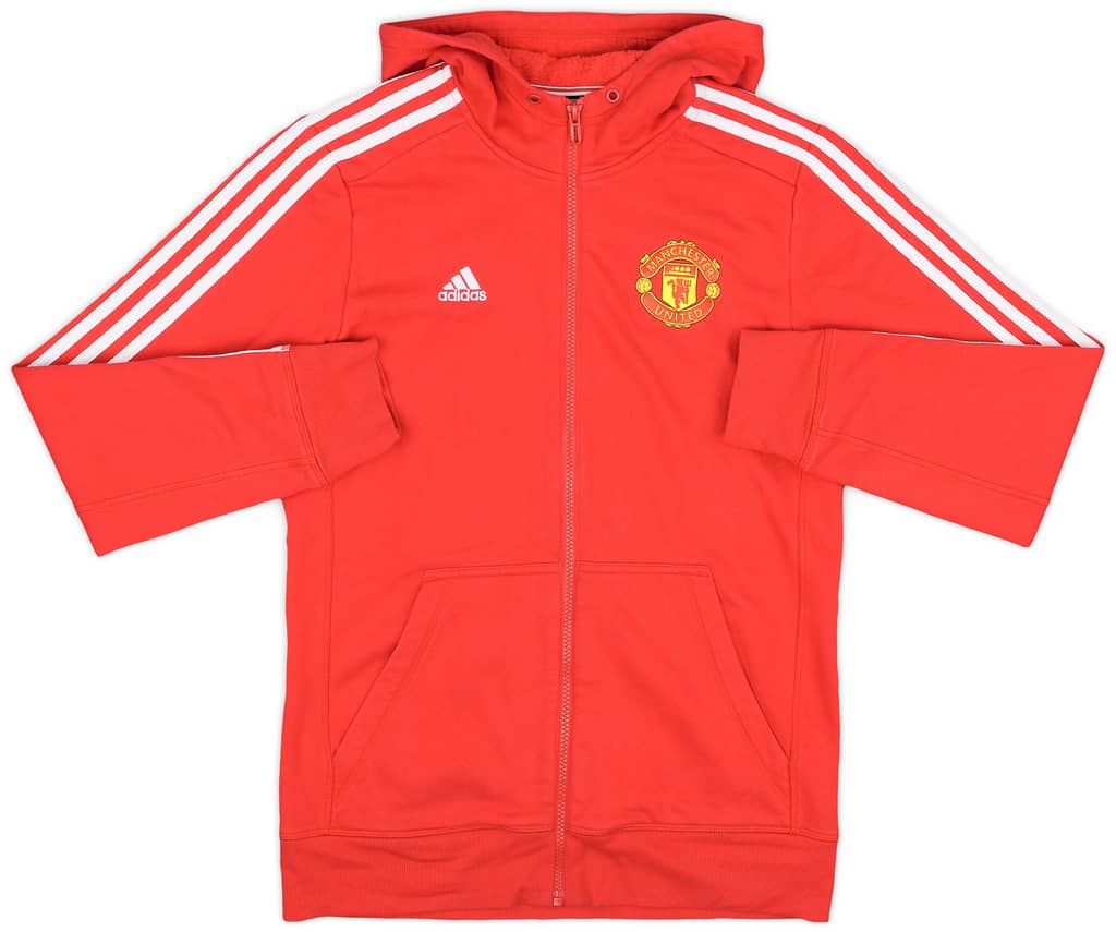 2015-16 Manchester United adidas Hooded Track Jacket - 8/10 - (S)