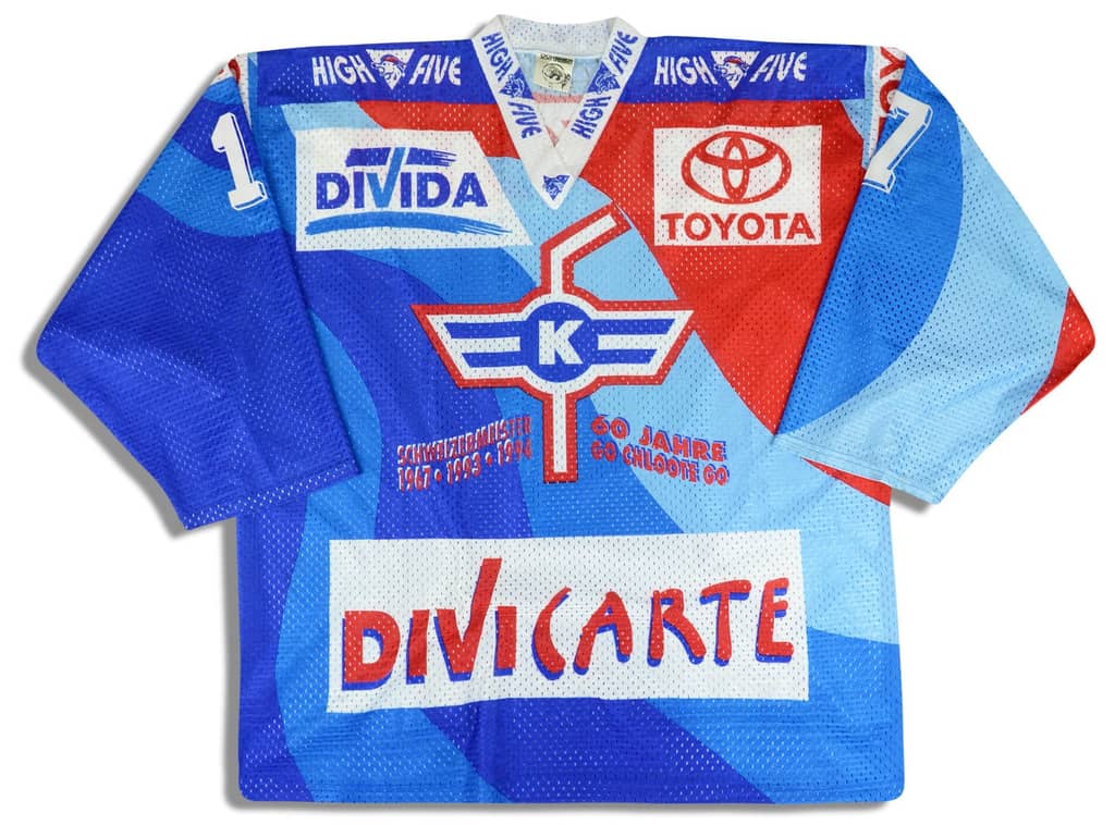 1994-95 EHC Kloten Celio #17 Ochsner Signed Jersey (Home) XL