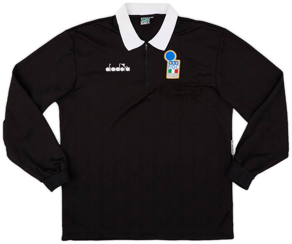 1990s Italy FIGC Diadora Referee L/S Shirt - 8/10 - (XL)
