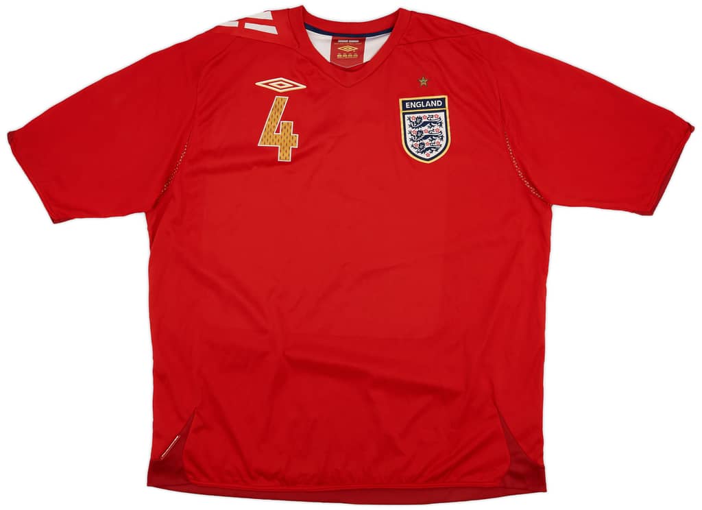 2006-08 England Away Shirt Gerrard #4 - 10/10 - (XXL)