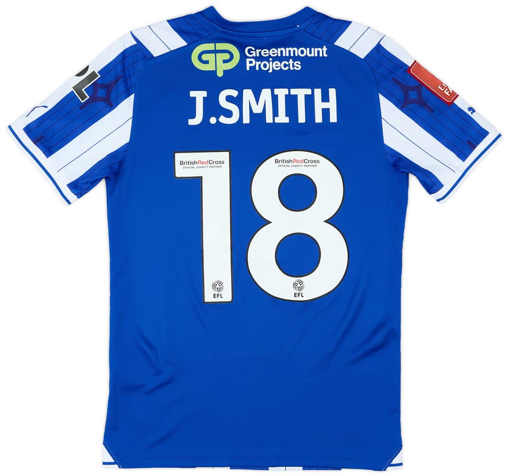 2023-24 Wigan FA Cup Match Issue Home Shirt J. Smith #18