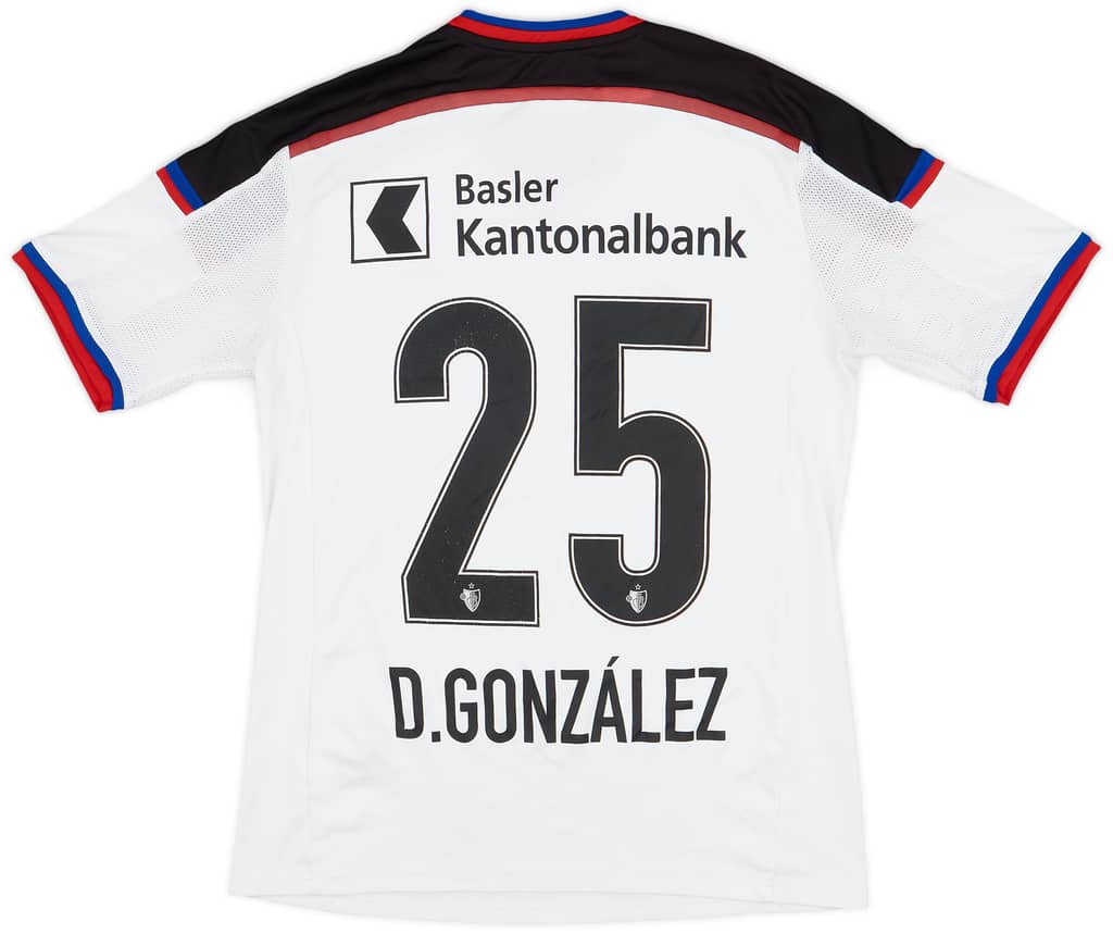 2014-15 FC Basel Away Shirt D.Gonzalez #25 - 7/10 - (XL.Boys)