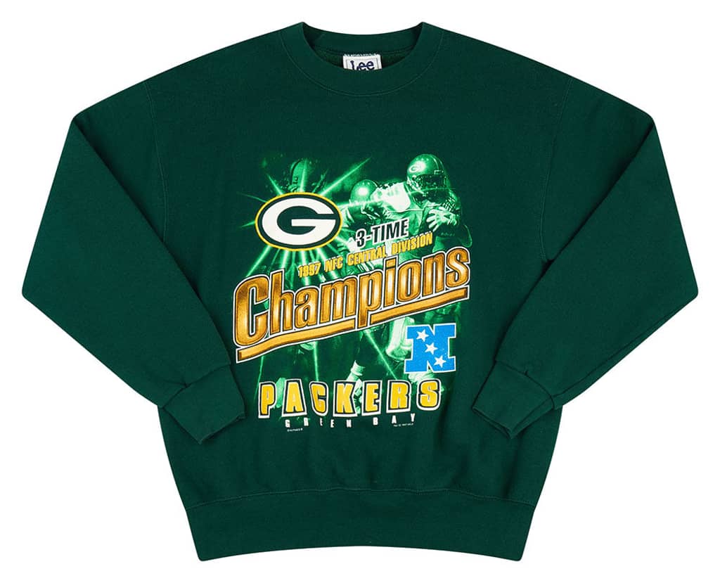 1997 Green Bay Packers NFC Central Champions Lee Sport Sweat Top M