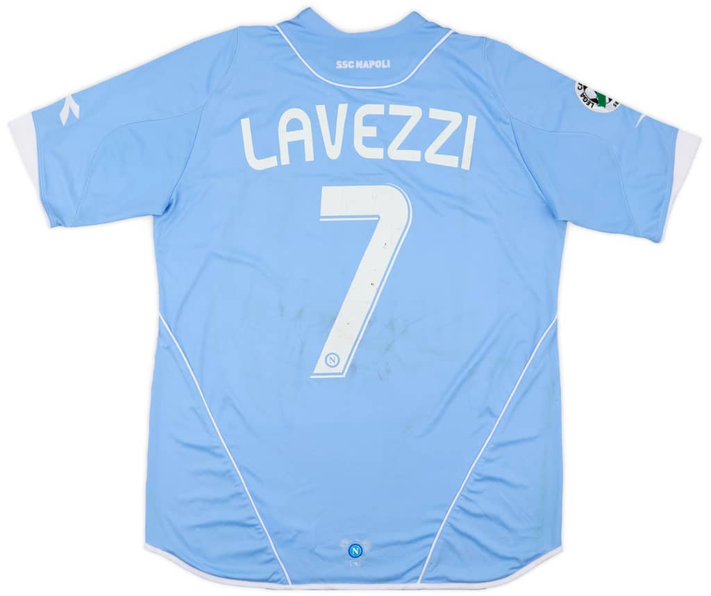 2007-08 Napoli Match Issue Home Shirt Lavezzi #7