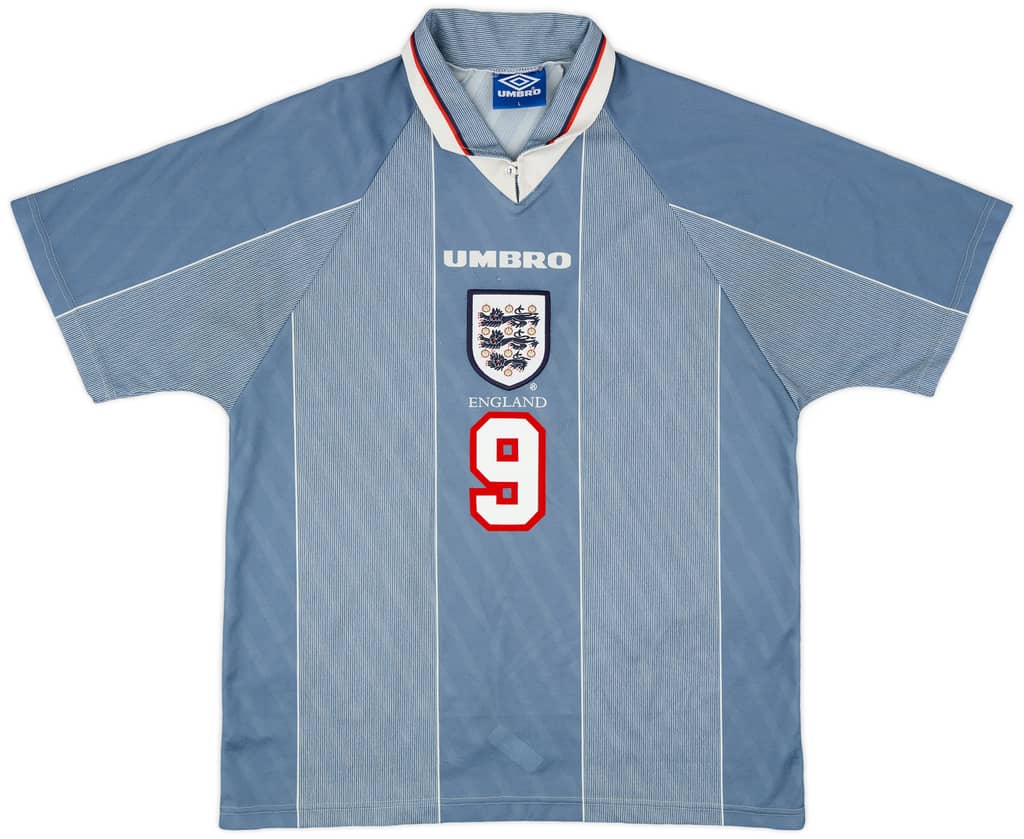 1996-97 England Away Shirt Shearer #9 - 8/10 - (L)