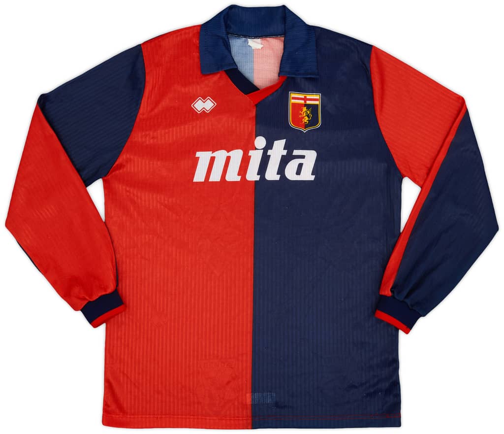 1990-91 Genoa Home L/S Shirt - 8/10 - (XL)