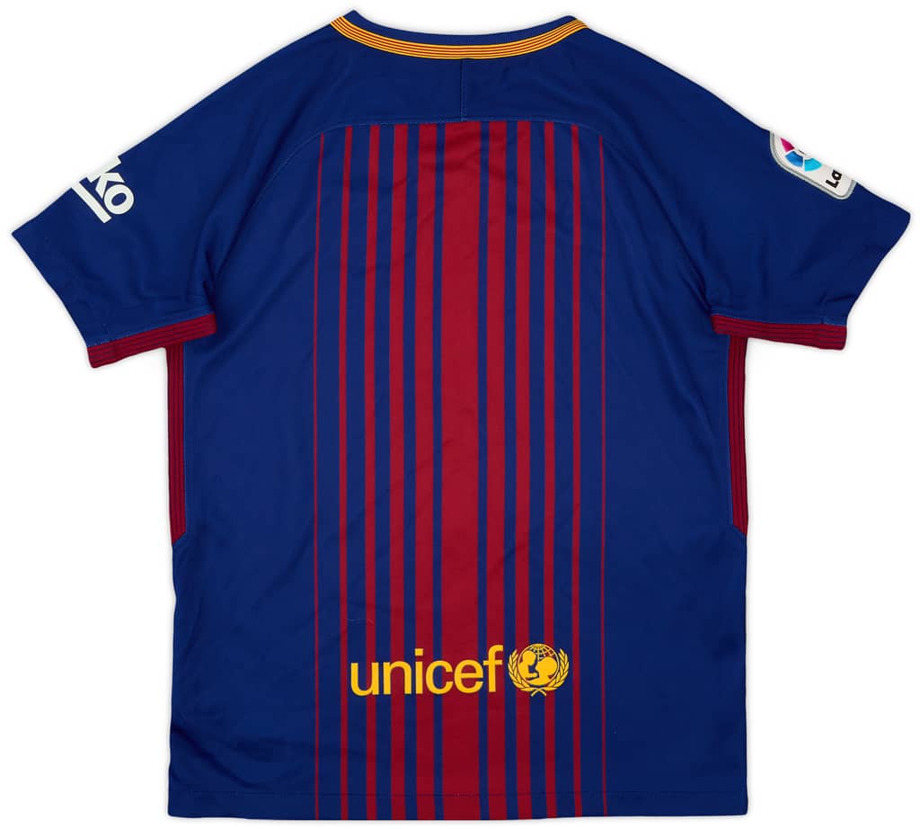 2017-18 Barcelona Home Shirt - 9/10 - (M.Boys)