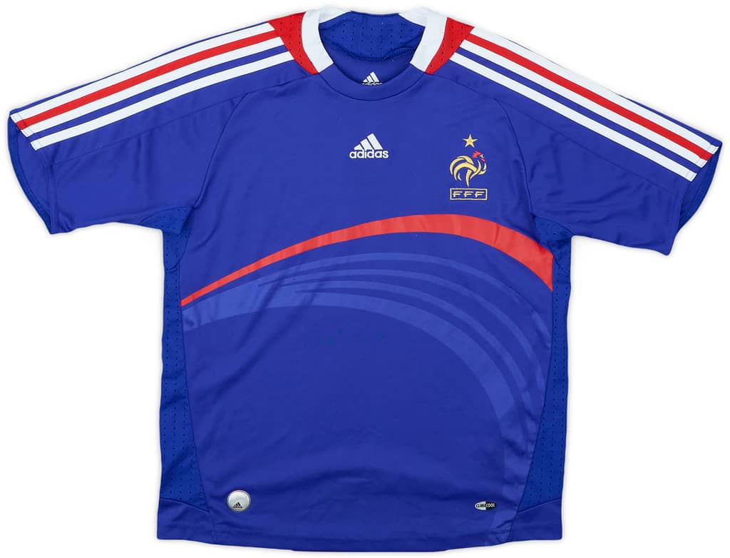 2007-08 France Home Shirt - 8/10 - (M.Boys)