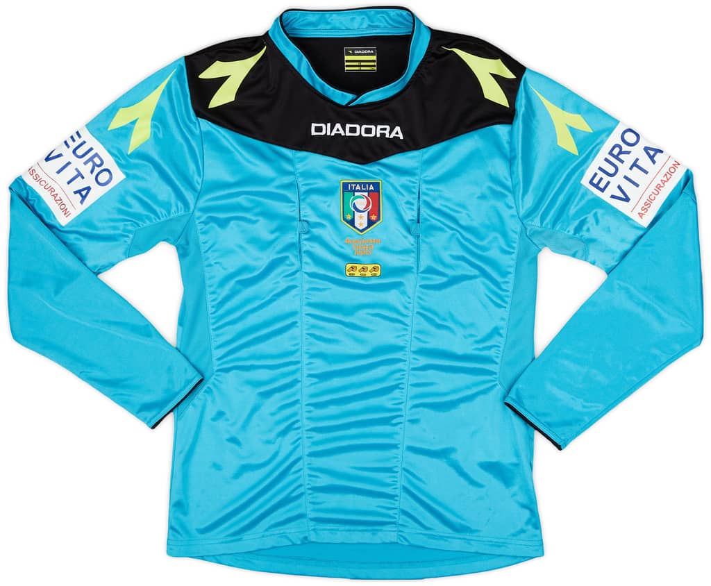 2015-16 Italy Diadora Referee L/S Shirt - 8/10 - (S)