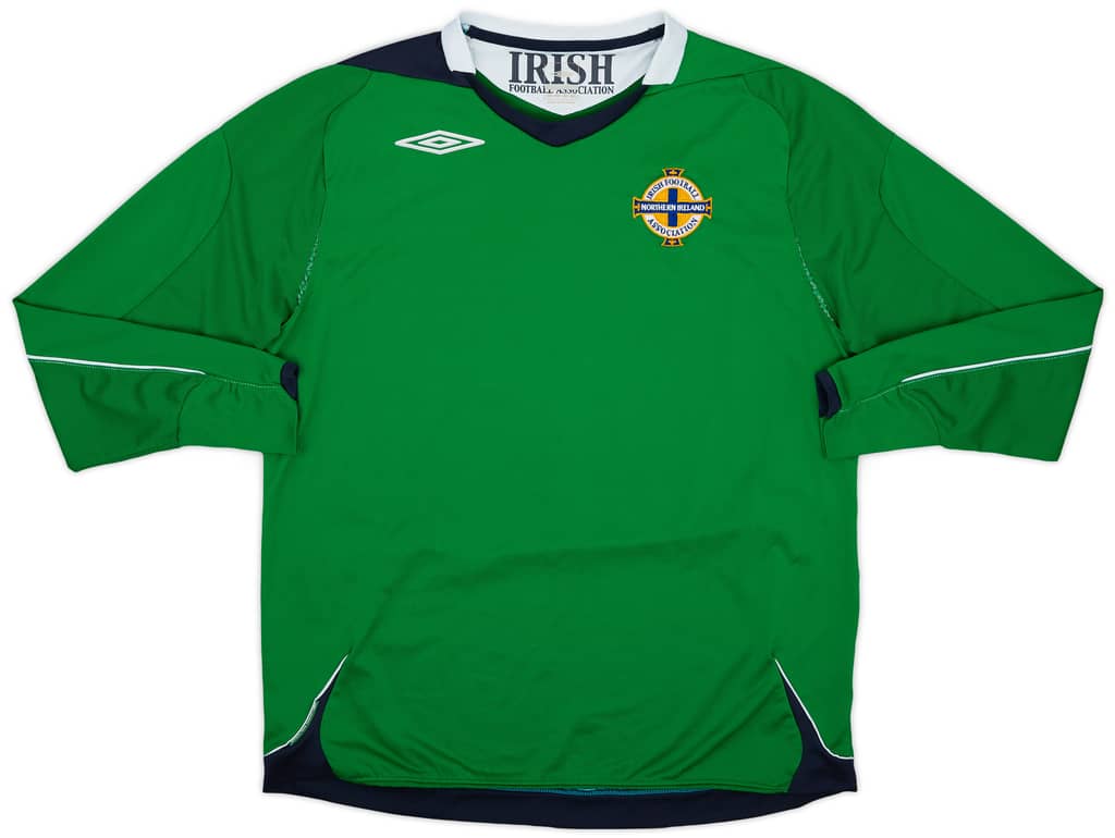 2006-08 Northern Ireland Home L/S Shirt - 7/10 - (L)