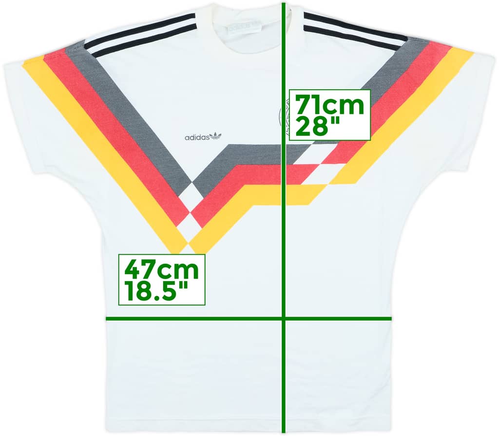 1988-91 West Germany adidas Cotton Tee - 8/10 - (M)