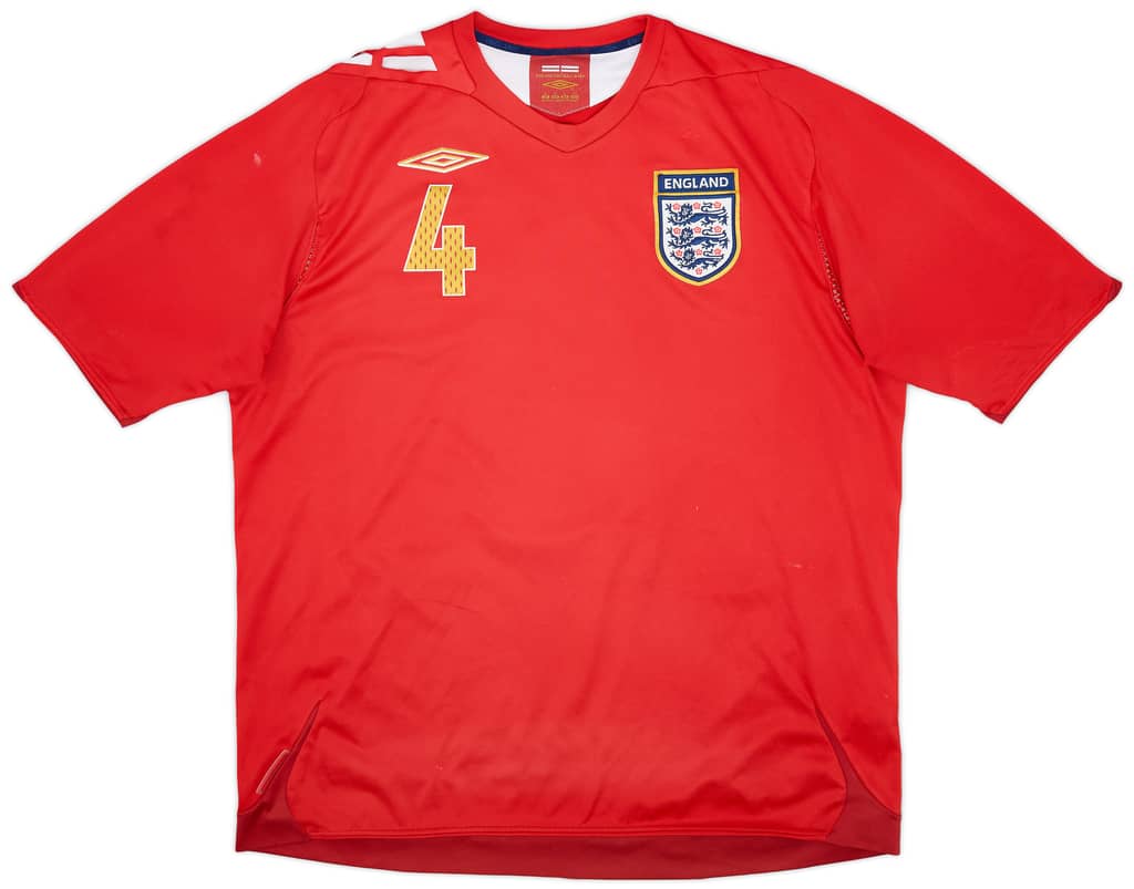 2006-08 England Away Shirt Gerrard #4 - 5/10 - (XL)