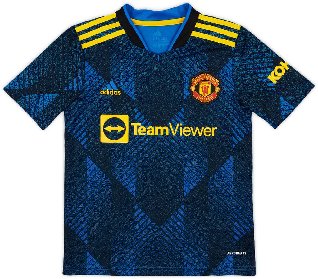 2021-22 Manchester United Third Shirt - 8/10 - (S.Boys)
