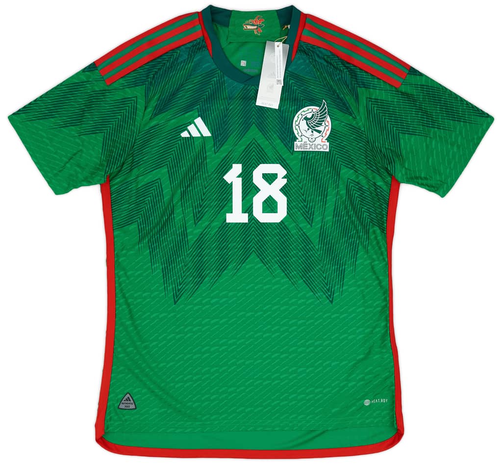 2022-23 Mexico Authentic Home Shirt A.Guardado #18