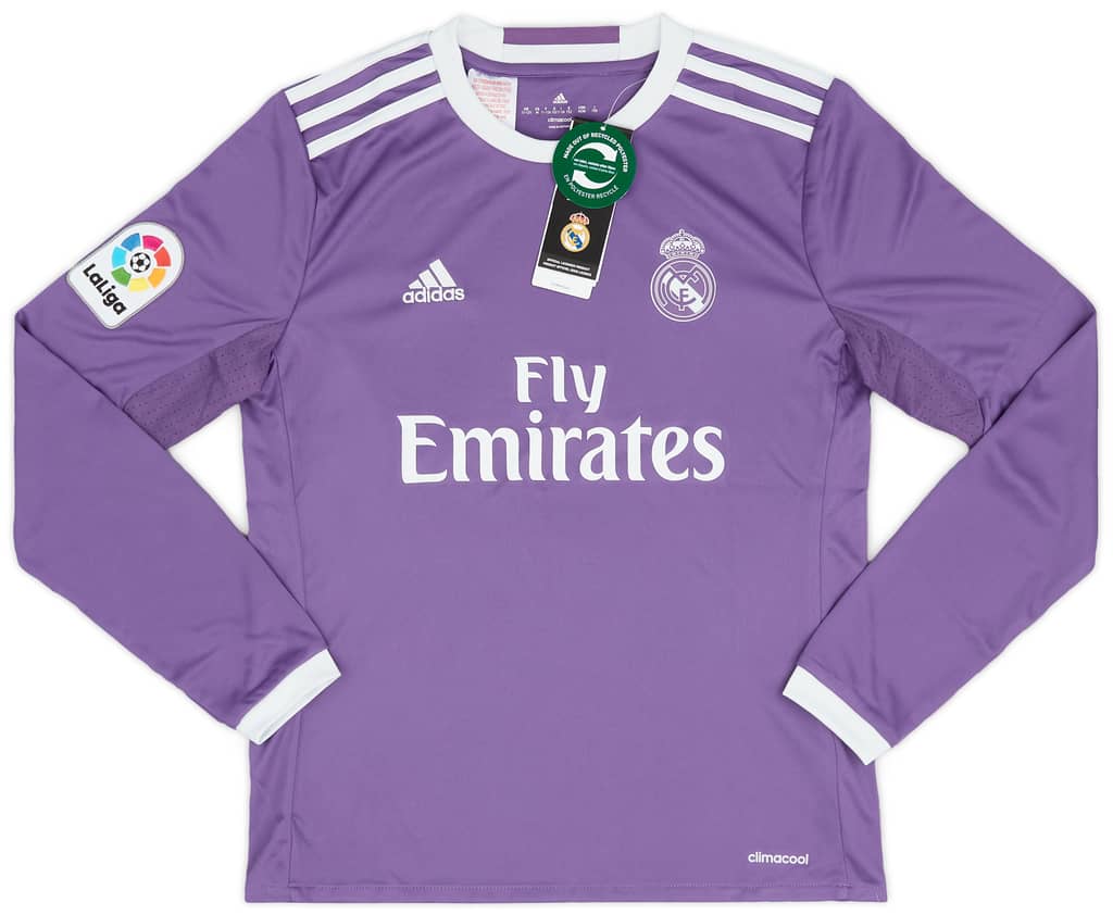 2016-17 Real Madrid Away L/S Shirt - (M.Kids)