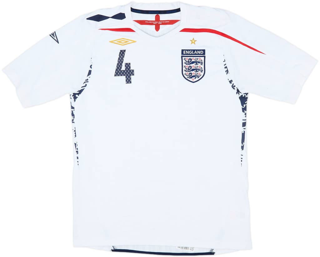 2007-09 England Home Shirt Gerrard #4 - 6/10 - (M)