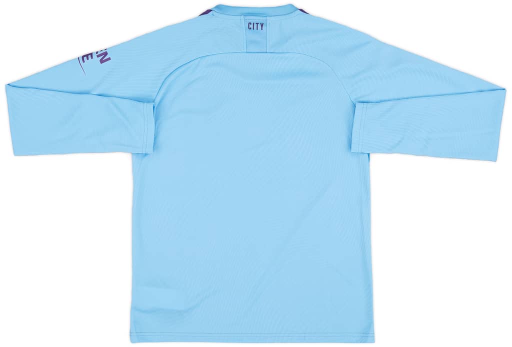 2019-20 Manchester City Home L/S Shirt - (XXL.Kids)