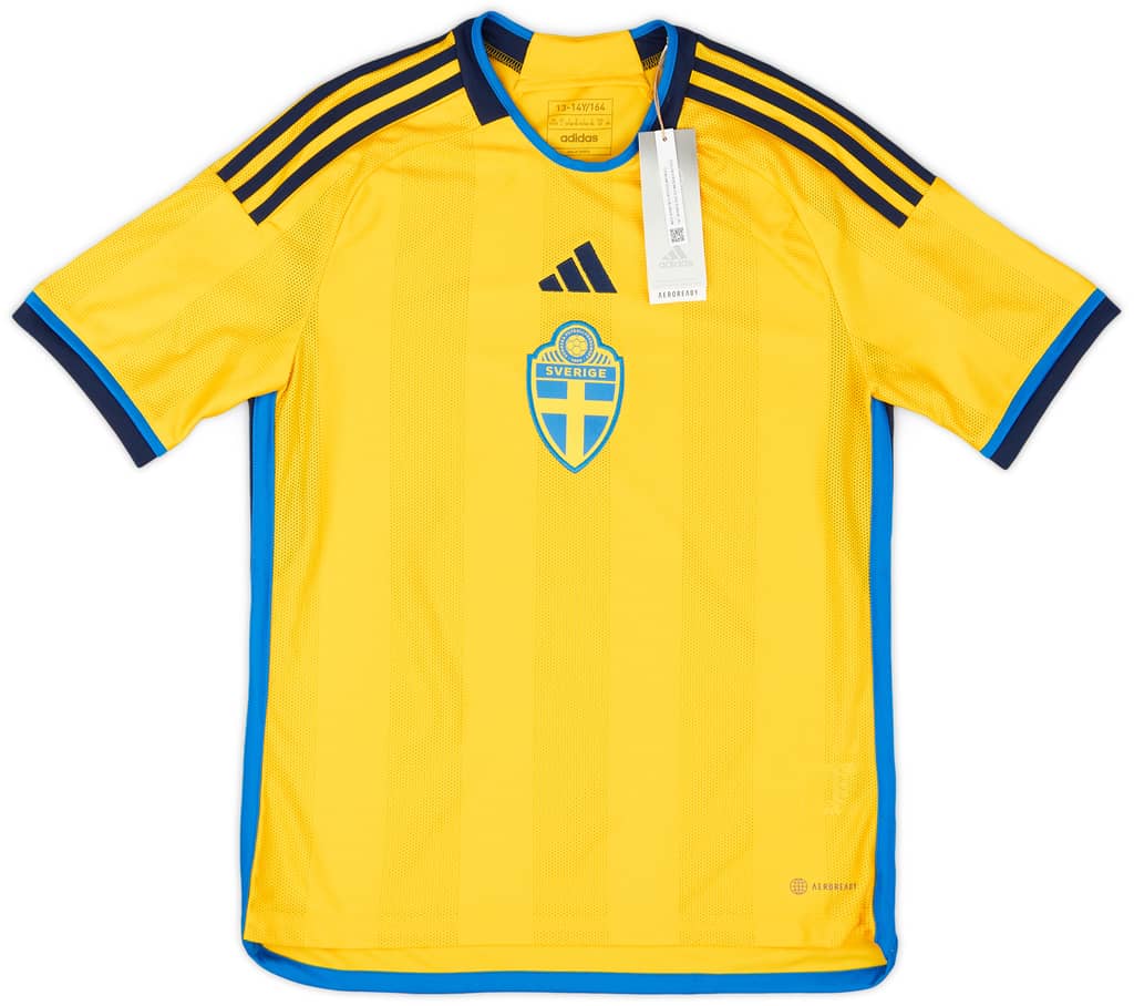 2022-23 Sweden Home Shirt - (KIDS)