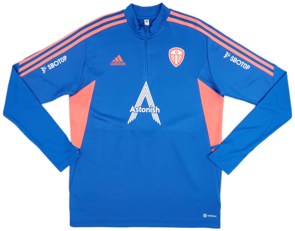 2022-23 Leeds United adidas 1/4 Zip Training Top - As New