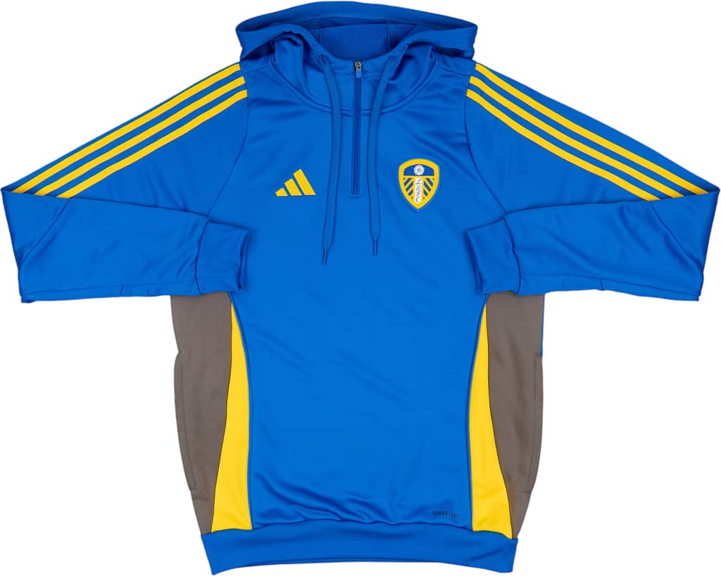 2024-25 Leeds United adidas 1/4 Zip Hooded Training Top (S)