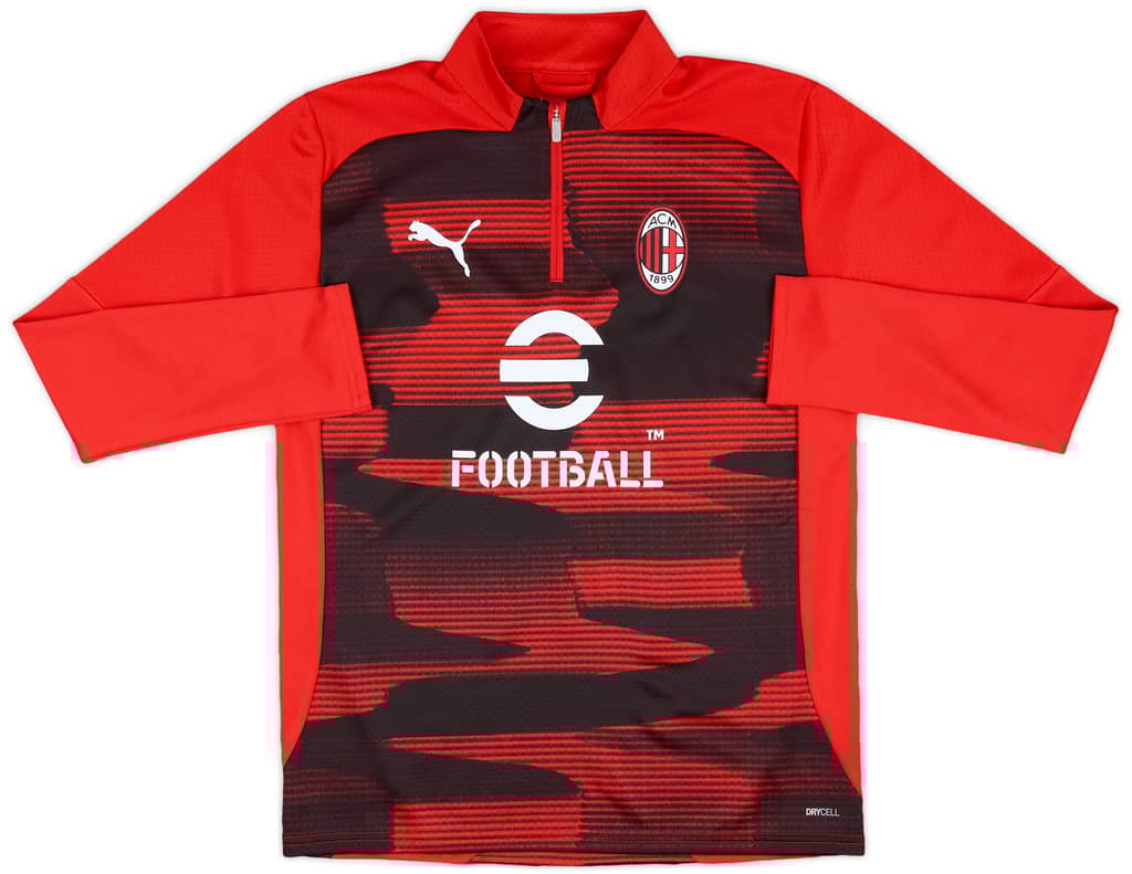 2024-25 AC Milan Puma 1/4 Zip Pre-Match Top (KIDS)