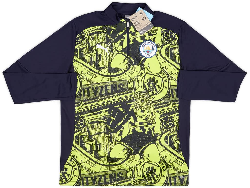 2024-25 Manchester City Puma 1/4 Zip Pre-Match Top (KIDS)