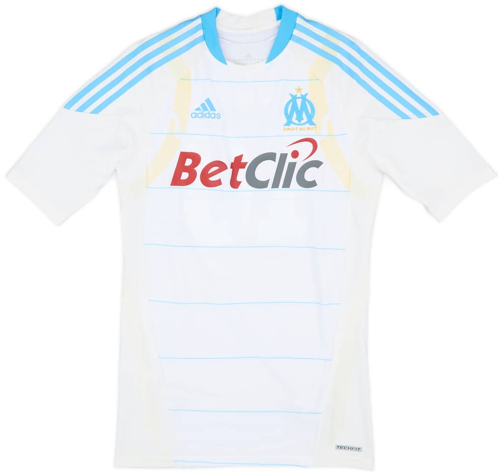 2010-11 Olympique Marseille Player Issue TechFit Home Shirt Gignac #10 - 9/10 - (L)
