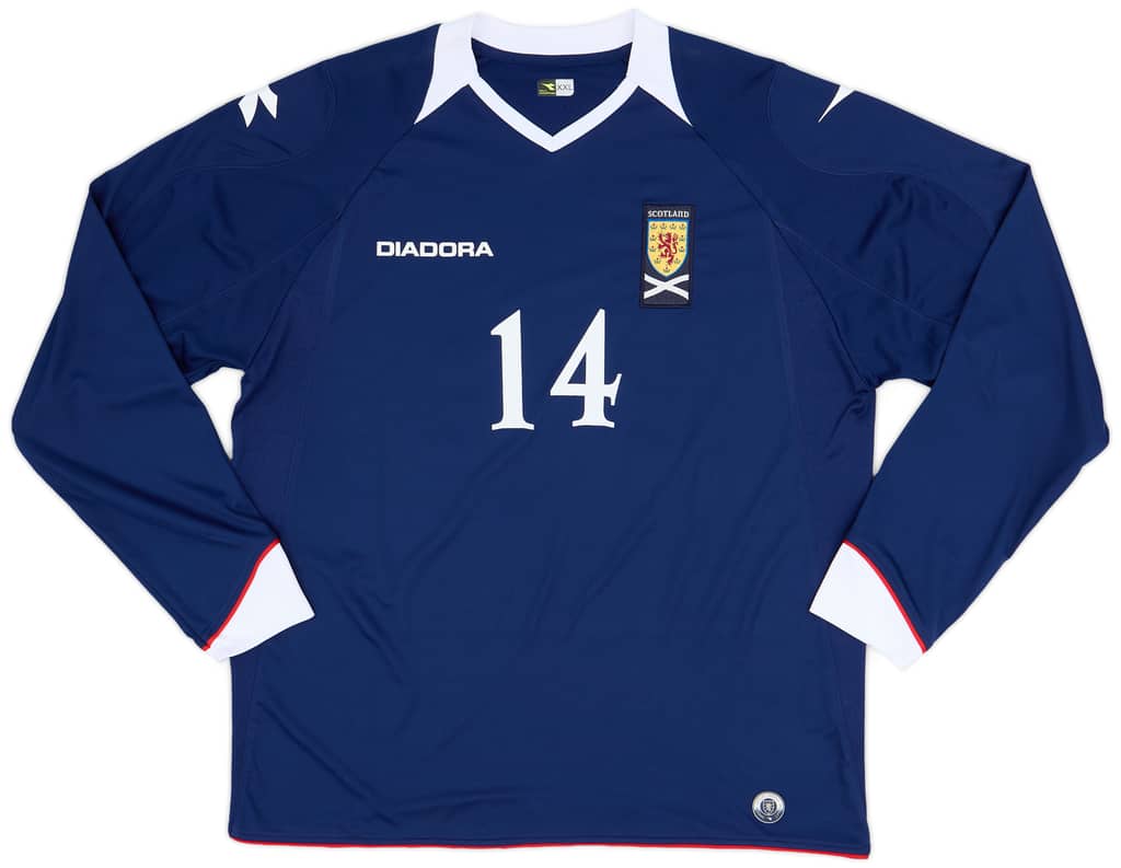 2008-09 Scotland Home L/S Shirt #14 - 9/10 - (XXL)